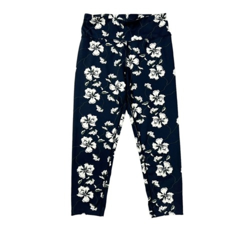 Sam Edelman‎ Navy Blue White Floral Crop Leggings Size Medium